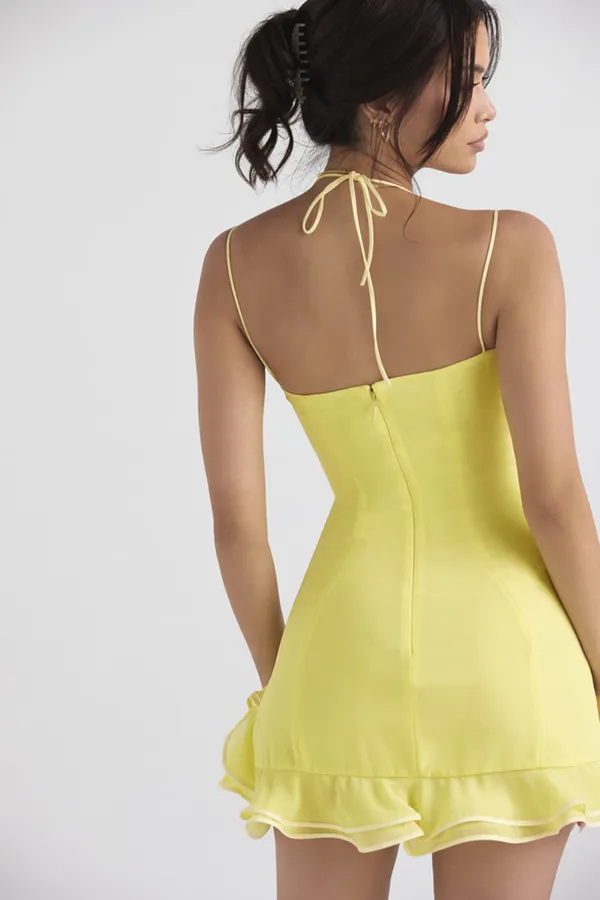 Hahn_Spaghetti_Strap_Striped_Cowl_Neck_Ruffled_Bodycon_Dress