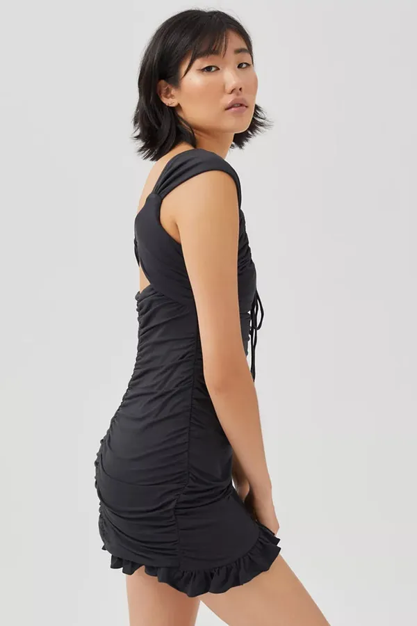 Heartwait_Elegant_Sleeveless_Ruffled_Black_Mini_Dress