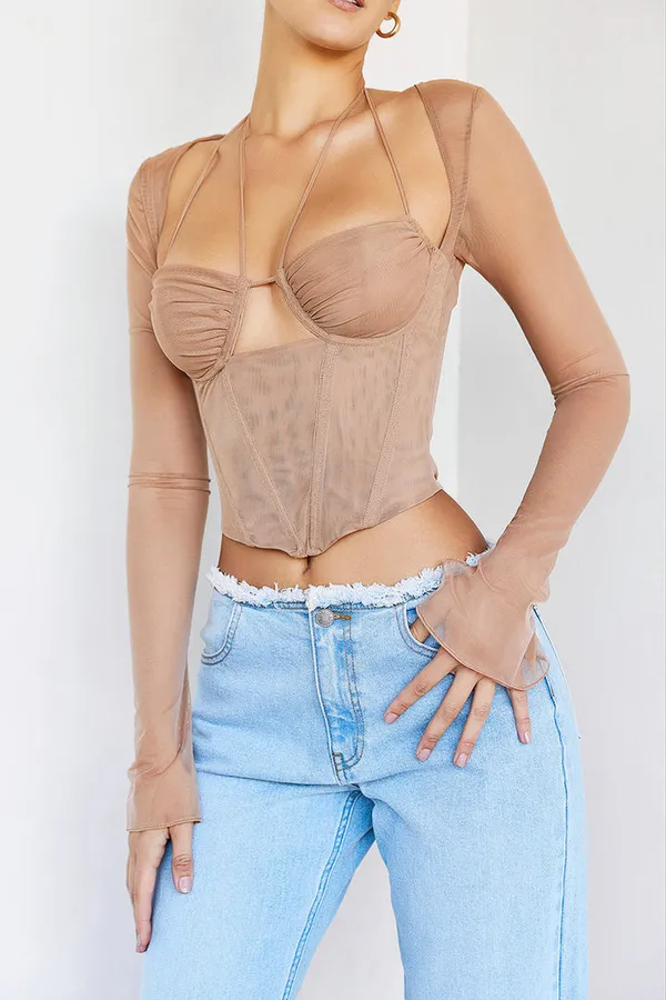 Hollow_Out_Corset_Pleated_Bell_Sleeves_Crop_Top