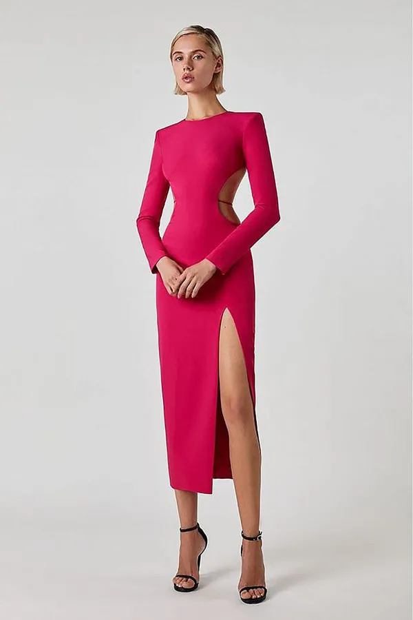 Pink_Statement_Backless_Full_Sleeves_Dress