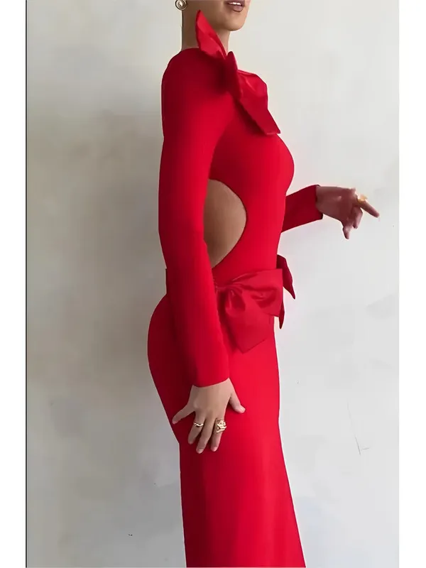 Red_Affair_Full_Sleeves_Bodycon_Maxi_Dress