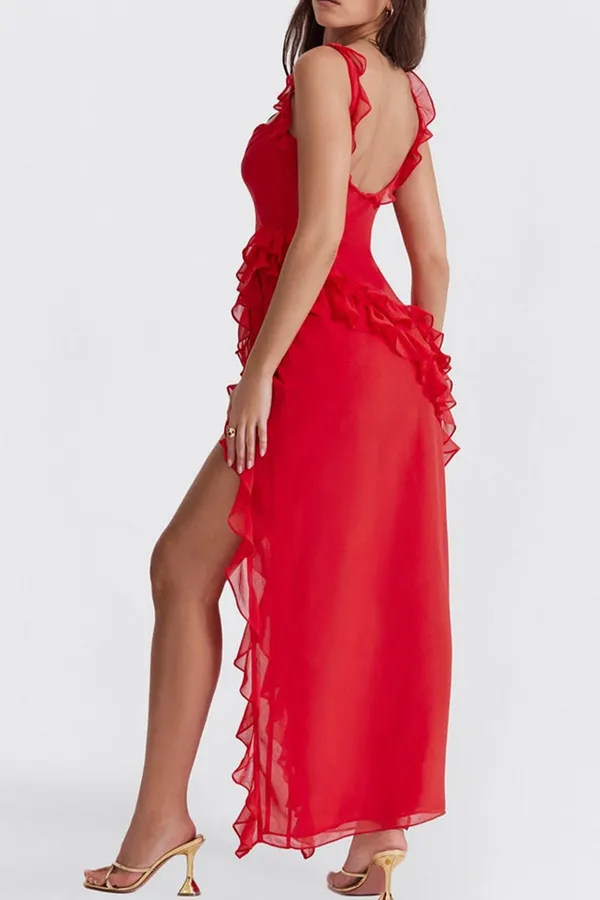 Red_Ruffle_Frill_High_Slit_Maxi_Dress