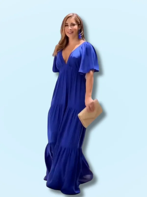 green lace dress size 14 Azure Flowy Chiffon Front Twist Maxi Dress main image 0