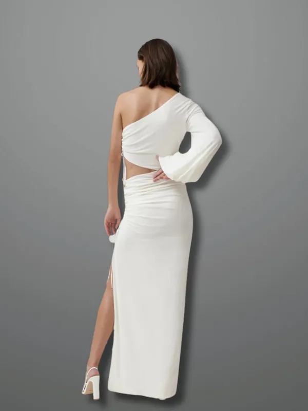 White_Aura_One_Shoulder_Maxi_Dress