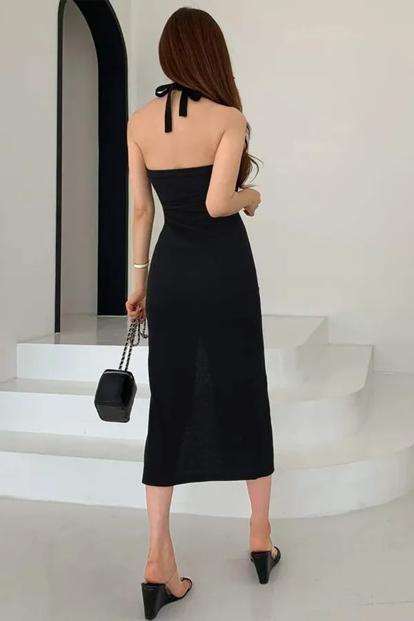 Zara_Glam_Halter_Neck_Black_Slit_Dress