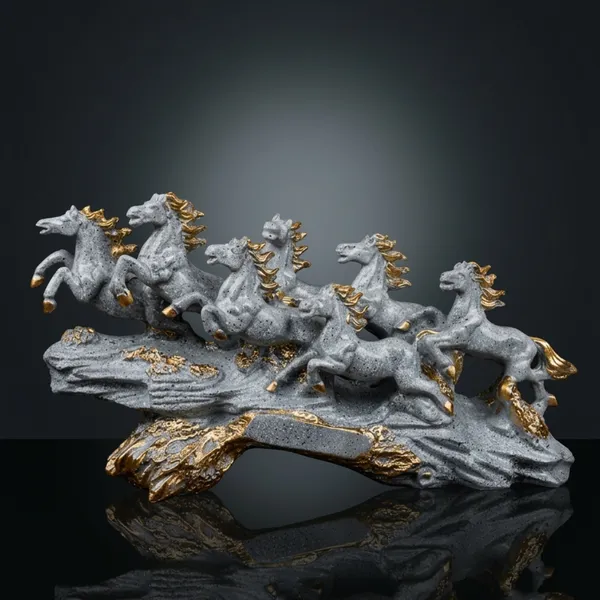 Tavasyya_Seven_Running_Horses_Statue_for_Home_Decor_|_Grey_&_Gold_Feng_Shui_Horse_Showpiece_(18.8_Inch)_|_Vastu_Wealth_&_Success_Symbol_for_Living_Room,_Office_Desk_&_Business_D�cor