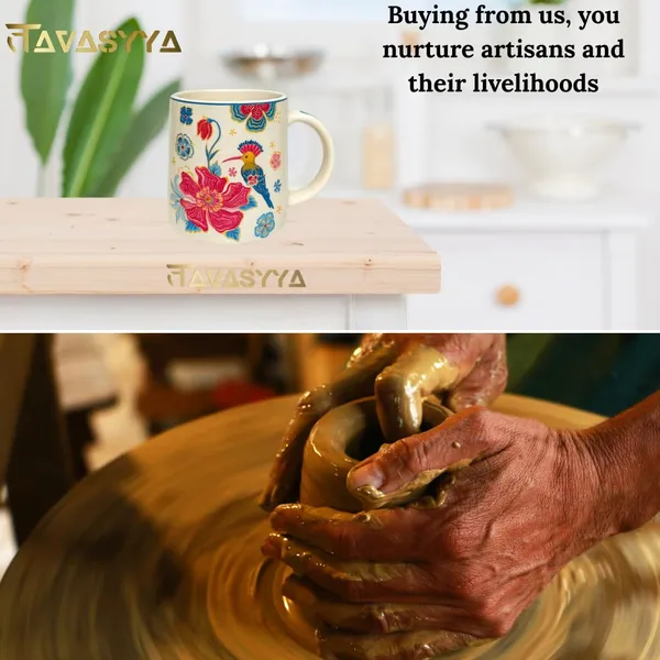 Floral_&_Bird_Handmade_Ceramic_Coffee_Mug