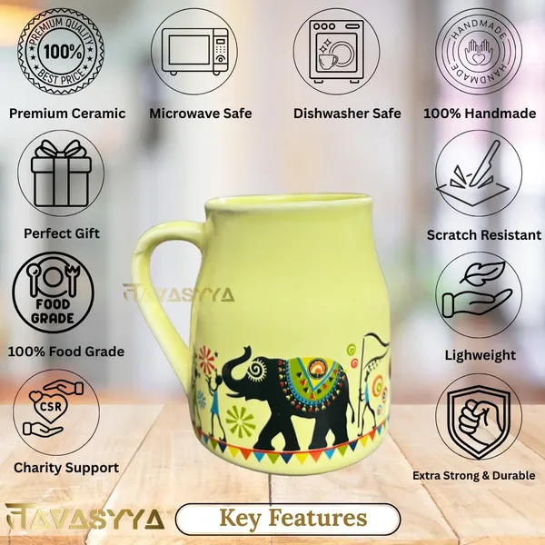 Set_of_6_Multi-Color_Ceramic_Elephant_Print_Cups_|_(Grey,_Pink,_Blue,_Yellow,_Beige)_|_Coffee,_Tea_Cups_|_Microwave_&_Dishwasher_Safe_|_Crockery_Set_for_Daily_Use_&_Gifting