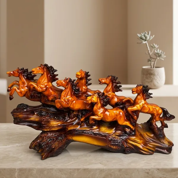 Tavasyya_Running_Seven_Horses_Statue_for_Home_Decor_|_Brown_Feng_Shui_Horse_Showpiece_(18.8_Inch)_|_Vastu_Wealth_&_Success_Symbol_for_Living_Room,_Office_Table_&_Business_D�cor