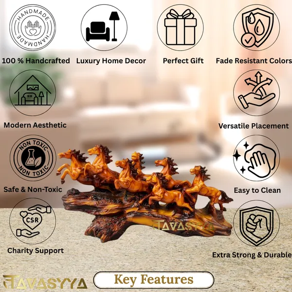 Tavasyya_Running_Seven_Horses_Statue_for_Home_Decor_|_Brown_Feng_Shui_Horse_Showpiece_(18.8_Inch)_|_Vastu_Wealth_&_Success_Symbol_for_Living_Room,_Office_Table_&_Business_D�cor