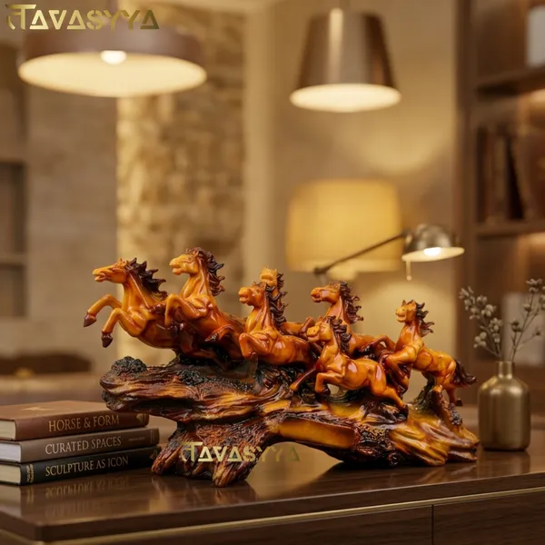 Tavasyya_Running_Seven_Horses_Statue_for_Home_Decor_|_Brown_Feng_Shui_Horse_Showpiece_(18.8_Inch)_|_Vastu_Wealth_&_Success_Symbol_for_Living_Room,_Office_Table_&_Business_D�cor
