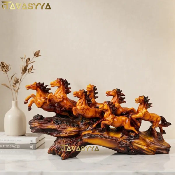 Tavasyya_Running_Seven_Horses_Statue_for_Home_Decor_|_Brown_Feng_Shui_Horse_Showpiece_(18.8_Inch)_|_Vastu_Wealth_&_Success_Symbol_for_Living_Room,_Office_Table_&_Business_D�cor