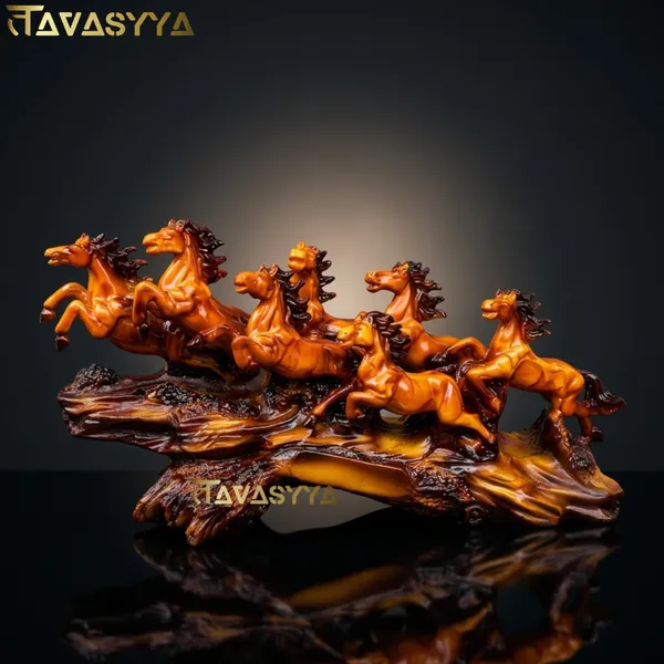 Tavasyya_Running_Seven_Horses_Statue_for_Home_Decor_|_Brown_Feng_Shui_Horse_Showpiece_(18.8_Inch)_|_Vastu_Wealth_&_Success_Symbol_for_Living_Room,_Office_Table_&_Business_D�cor