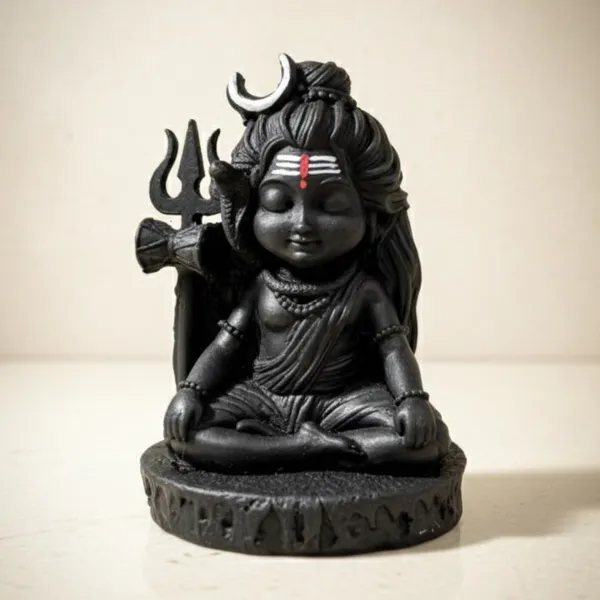 Tavasyya_Bal_Shiv_Figurine_in_Matte_Black_|_Batuk_Bhairav_Murti_for_Car_Interior_|_Cute_Baby_Shiva_Idol_for_Car_Dashboard,_Home_Decor,_Temple,_Office_Table_&_Study_Desk_Decor,_Spiritual_Gift_Showpiece
