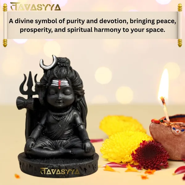 Tavasyya_Bal_Shiv_Figurine_in_Matte_Black_|_Batuk_Bhairav_Murti_for_Car_Interior_|_Cute_Baby_Shiva_Idol_for_Car_Dashboard,_Home_Decor,_Temple,_Office_Table_&_Study_Desk_Decor,_Spiritual_Gift_Showpiece