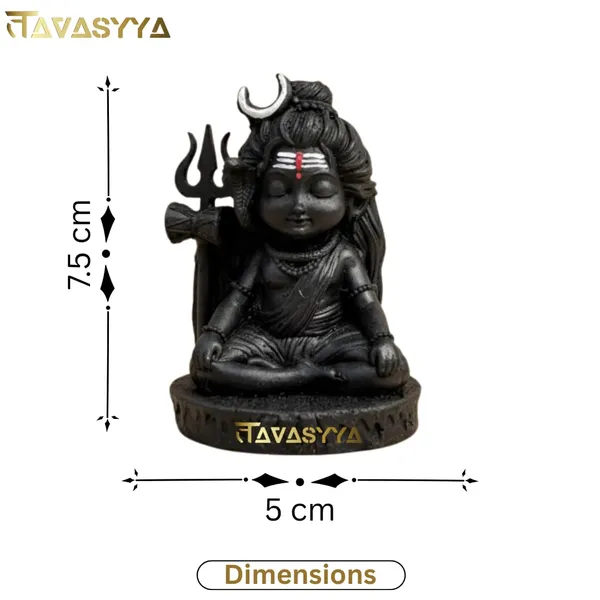 Tavasyya_Bal_Shiv_Figurine_in_Matte_Black_|_Batuk_Bhairav_Murti_for_Car_Interior_|_Cute_Baby_Shiva_Idol_for_Car_Dashboard,_Home_Decor,_Temple,_Office_Table_&_Study_Desk_Decor,_Spiritual_Gift_Showpiece