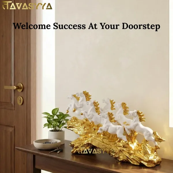 Tavasyya_Luxury_Seven_Running_Horse_Showpiece_|_White_&_Golden_Leafing_Wave_Base_|_Seven_Vastu_Horse_Statue_for_Good_Luck,_Prosperity,_Success_&_Opportunities_|_Elegant_Home_&_Office_D�cor