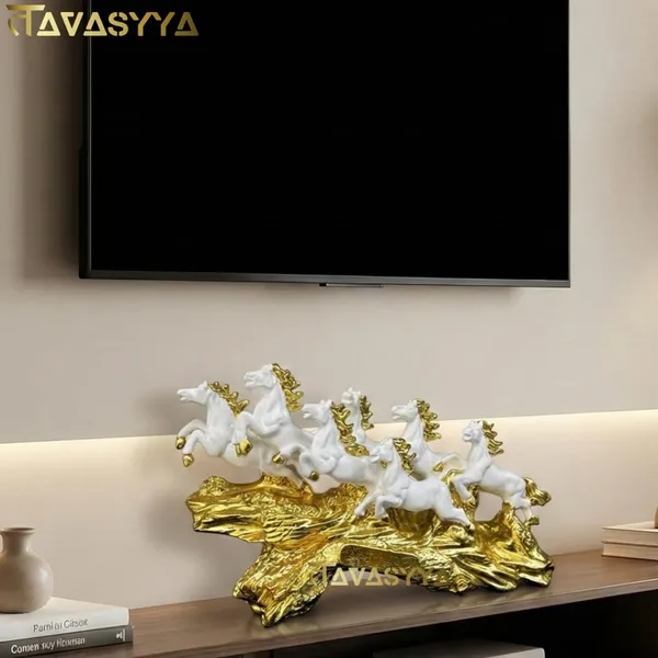 Tavasyya_Luxury_Seven_Running_Horse_Showpiece_|_White_&_Golden_Leafing_Wave_Base_|_Seven_Vastu_Horse_Statue_for_Good_Luck,_Prosperity,_Success_&_Opportunities_|_Elegant_Home_&_Office_D�cor