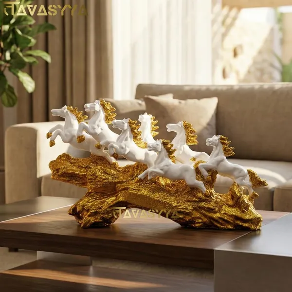 Tavasyya_Seven_Running_Horse_Statue_|_White_Horses_on_Sparkling_Golden_Wave_Base_|_Vastu_&_Feng_Shui_Seven_Horse_Showpiece_for_Wealth,_Success_&_Positive_Energy