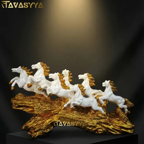 Tavasyya_Seven_Running_Horse_Statue_|_White_Horses_on_Sparkling_Golden_Wave_Base_|_Vastu_&_Feng_Shui_Seven_Horse_Showpiece_for_Wealth,_Success_&_Positive_Energy