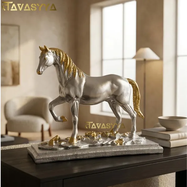 Tavasyya_Walking_Horse_Statue_for_Business_&_Home_Decor_|_Feng_Shui_Horse_Figurine_In_Liquid_Silver_Finish_With_Rich_Golden_Leaf_Detailing_|_Vastu_Success_&_Wealth_Symbol_for_Office_Desk_&_Living_Room