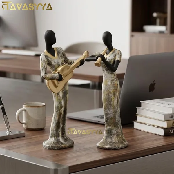 Tavasyya_Set_of_4_Musical_Lady_Figurines_�_Black,_Silver_&_Gold_Finish_Modern_Art_Statues_|_Instrument_Playing_Women_Showpiece_for_Home_Decor,_Living_Room,_Office_Table_&_Shelf_Premium_Gifting