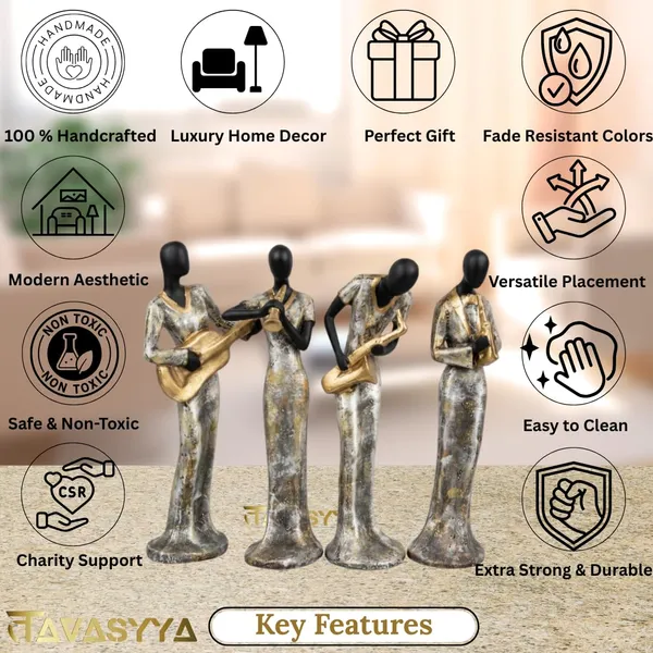 Tavasyya_Set_of_4_Musical_Lady_Figurines_�_Black,_Silver_&_Gold_Finish_Modern_Art_Statues_|_Instrument_Playing_Women_Showpiece_for_Home_Decor,_Living_Room,_Office_Table_&_Shelf_Premium_Gifting