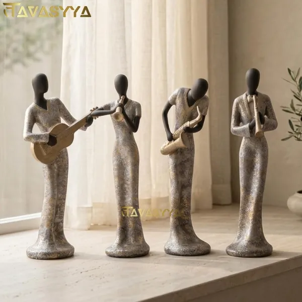 Tavasyya_Set_of_4_Musical_Lady_Figurines_�_Black,_Silver_&_Gold_Finish_Modern_Art_Statues_|_Instrument_Playing_Women_Showpiece_for_Home_Decor,_Living_Room,_Office_Table_&_Shelf_Premium_Gifting