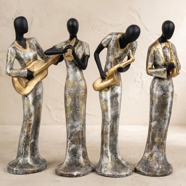 Tavasyya_Set_of_4_Musical_Lady_Figurines_�_Black,_Silver_&_Gold_Finish_Modern_Art_Statues_|_Instrument_Playing_Women_Showpiece_for_Home_Decor,_Living_Room,_Office_Table_&_Shelf_Premium_Gifting