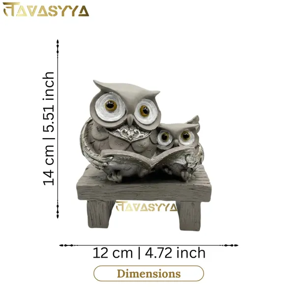 Tavasyya_Cute_Book_Owl_with_Baby_Statue_5.51_Inch_�_Reading_Owl_Figurine_for_Students,_Book_Lovers,_Teachers_&_Decor_Enthusiasts_|_Vastu_&_Feng_Shui_Ullu_Sculpture_for_Wisdom_&_Good_Luck_Gifting