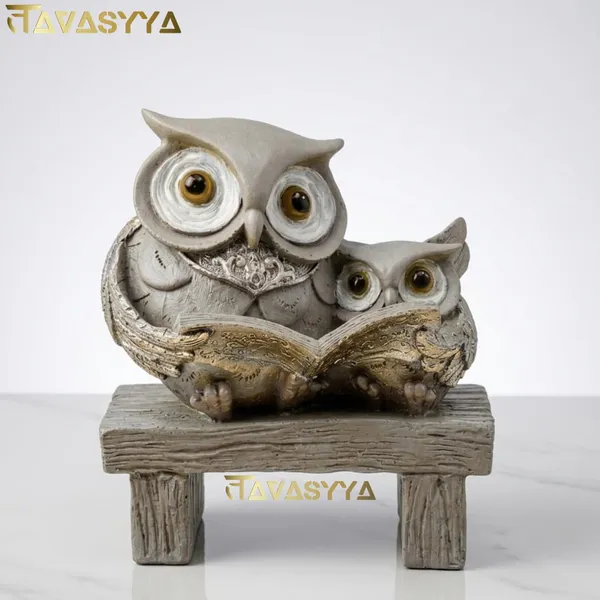Tavasyya_Cute_Book_Owl_with_Baby_Statue_5.51_Inch_�_Reading_Owl_Figurine_for_Students,_Book_Lovers,_Teachers_&_Decor_Enthusiasts_|_Vastu_&_Feng_Shui_Ullu_Sculpture_for_Wisdom_&_Good_Luck_Gifting
