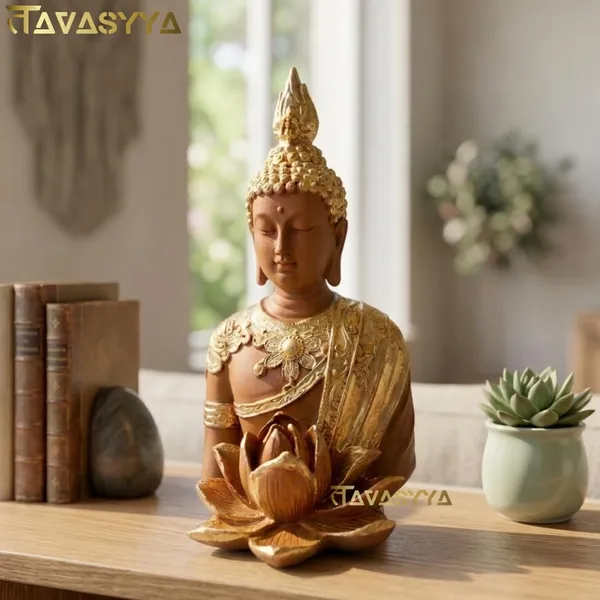 Tavasyya_Handicraft_Meditating_Lotus_Buddha_Statue_8.26_Inch,_Feng_Shui_Gautam_Buddha_Idol_Showpiece_for_Peace_&_Positivity_|_Golden_Kamal_Buddha_Figurine_for_Home_Decor,_Office_&_Meditation_Room