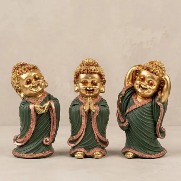 Tavasyya_Handcrafted_Baby_Buddha_Statue_Set_of_3_�_Feng_Shui_Smiling_Monk_Figurines_for_Peace,_Happiness_&_Positivity_|_Home_Decor_Showpiece_for_Living_Room,_Office_Table_&_Shelf_(8.26_Inches)