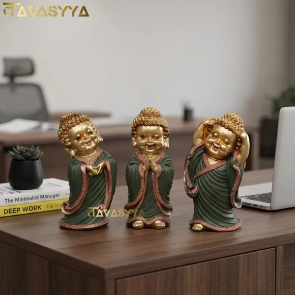 Tavasyya_Handcrafted_Baby_Buddha_Statue_Set_of_3_�_Feng_Shui_Smiling_Monk_Figurines_for_Peace,_Happiness_&_Positivity_|_Home_Decor_Showpiece_for_Living_Room,_Office_Table_&_Shelf_(8.26_Inches)