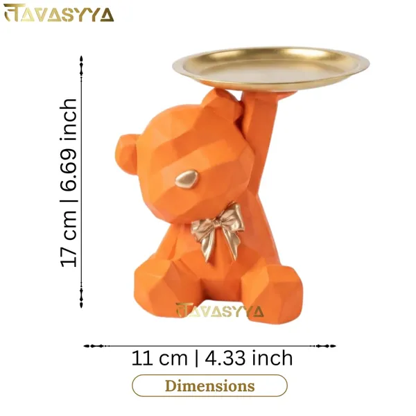 Tavasyya_Cute_Geometric_Orange_Teddy_Bear_Tray_Showpiece_for_Home_Decor_�_Modern_Sitting_Bear_Statue_Holding_Brass_Finish_Metal_Tray_for_Living_Room,_Bedroom,_Office_Desk_&_Gifting_(6.69_Inches)