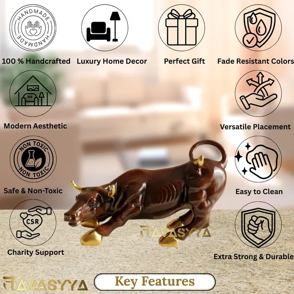 Tavasyya_Charging_Bull_Showpiece_for_Home_&_Office,_Stock_Market_Bull,_Vastu_&_Feng_Shui_Wealth_Attracting_Figurine,_Corporate_Gift_for_Traders,_Investors_&_Entrepreneurs,_Decorative_Animal_Sculpture