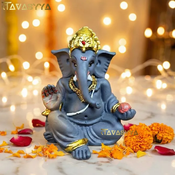 Tavasyya_Ganpati_Bappa_Idol_|_Siddhivinayak_Sculpture_|_Lord_Ganesha_Murti_|_Vinayak_Ganesh_Statue_for_Home_Temple,_Office_Temple,_Work_Desk,_Study_Table_&_Spiritual_Decor_(4_Inch)