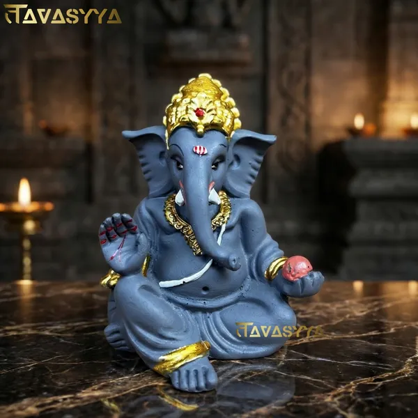 Tavasyya_Ganpati_Bappa_Idol_|_Siddhivinayak_Sculpture_|_Lord_Ganesha_Murti_|_Vinayak_Ganesh_Statue_for_Home_Temple,_Office_Temple,_Work_Desk,_Study_Table_&_Spiritual_Decor_(4_Inch)