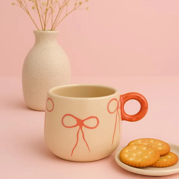 Light_Beige_Handmade_Ceramic_Coffee_&_Tea_Cup_With_Bow_Design_Coffee_Mug_With_Round_Handle