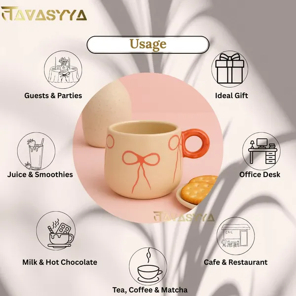 Light_Beige_Handmade_Ceramic_Coffee_&_Tea_Cup_With_Bow_Design_Coffee_Mug_With_Round_Handle