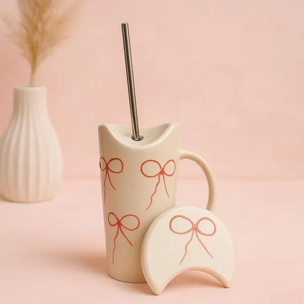 Tavasyya_Handmade_Pink_Bow_Embossed_Ceramic_Tumbler,_Mug_with_Lid_&_Straw,_Tactile_Print_Cup_for_Hot_&_Cold_Beverages_�_Coffee,_Tea,_Shakes,_Matcha,_Microwave_&_Dishwasher_Safe,_Perfect_for_Gifting