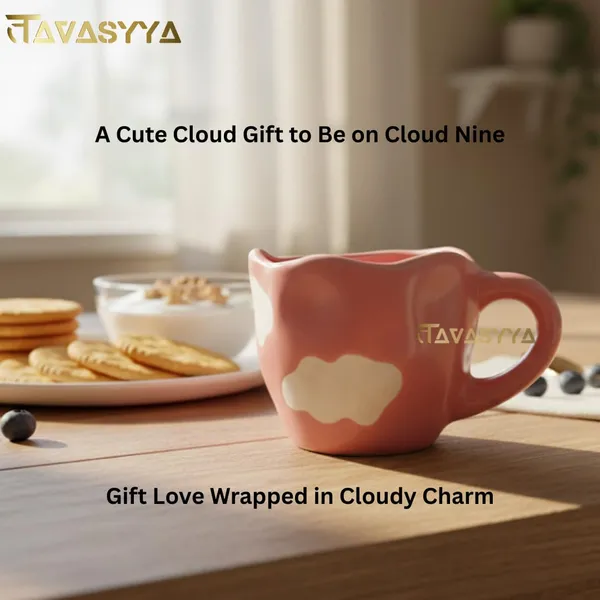 Pink_Cloud_Ceramic_Cup_&_Saucer_Set_200Ml_Unique_Tea/Coffee_Mug