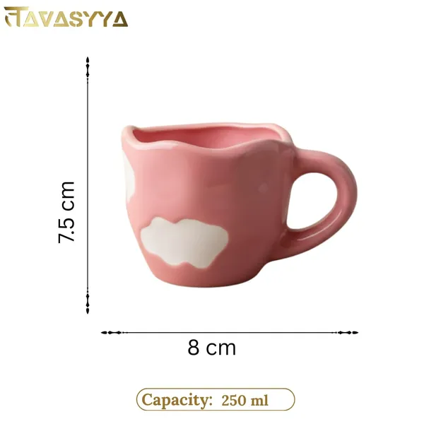 Pink_Cloud_Ceramic_Cup_&_Saucer_Set_200Ml_Unique_Tea/Coffee_Mug