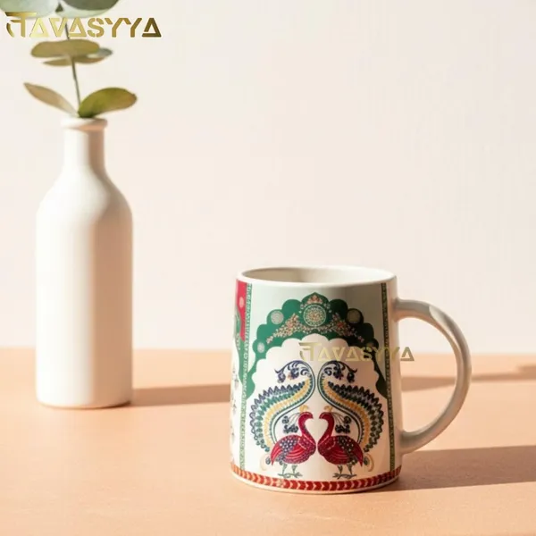Multicolor_Peacock_Handmade_Ceramic_Coffee_Mug