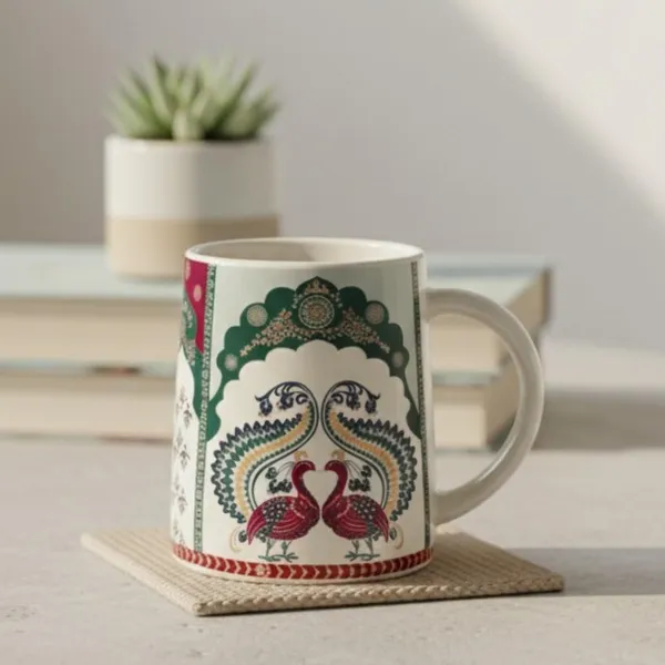 Multicolor_Peacock_Handmade_Ceramic_Coffee_Mug