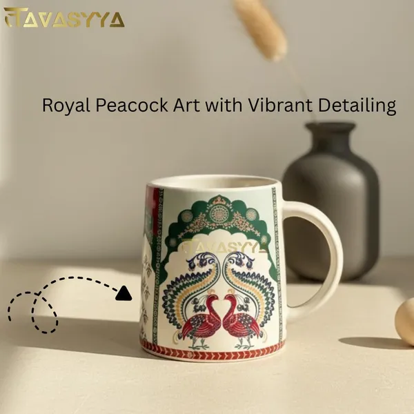 Multicolor_Peacock_Handmade_Ceramic_Coffee_Mug