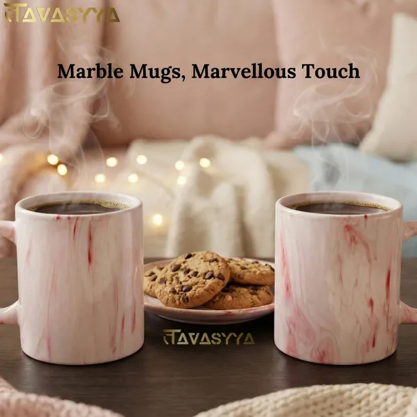 Tavasyya_Set_of_2_Handmade_Ceramic_Mug_350_ml_|_Pink_Marble_Finish_Tea_&_Coffee_Mug_|_Hand-Painted_Stoneware_Cup_for_Milk,_Latte,_Hot_Beverages_|_Large_Daily_Use_Milk_Mug_for_Home,_Office,_Gifting