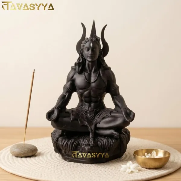 Tavasyya_Original_Adiyogi_Shiva_Idol_in_Meditation_Pose_�_Yogeshwar_Mahadev_Dhyan_Murti_|_Matte_Black_Finish_Shiv_Statue_for_Home_Temple,_Meditation_&_Office_Desk_Decor_(4_Inch)
