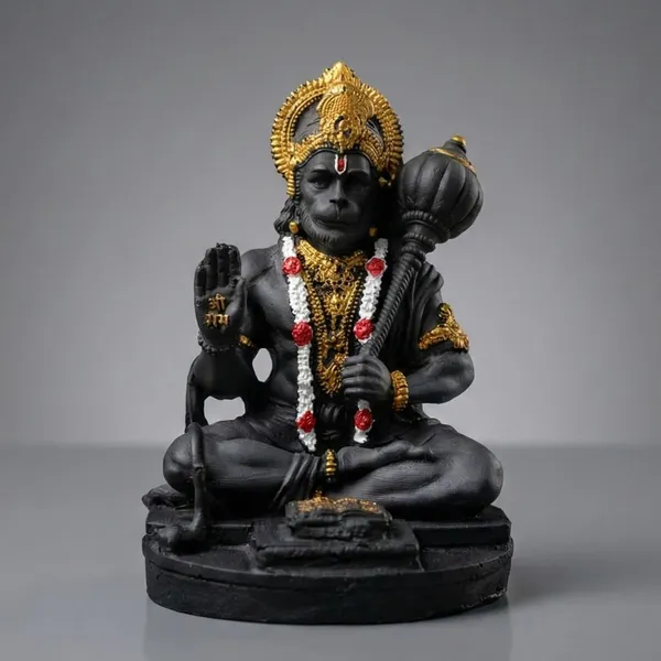 Tavasyya_Rare_Matte_Black_&_Golden_Premium_Hanuman_Ji_Idol,_Bajrang_Bali_Murti_for_Home_Temple,_Car_Dashboard,_Office_Desk_&_Pooja_Room,_BalaJi_Figurine,_Vastu_&_Evil_Eye_Protection,_Spiritual_Gifting