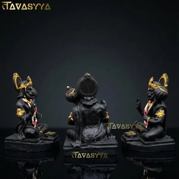 Tavasyya_Rare_Matte_Black_&_Golden_Premium_Hanuman_Ji_Idol,_Bajrang_Bali_Murti_for_Home_Temple,_Car_Dashboard,_Office_Desk_&_Pooja_Room,_BalaJi_Figurine,_Vastu_&_Evil_Eye_Protection,_Spiritual_Gifting